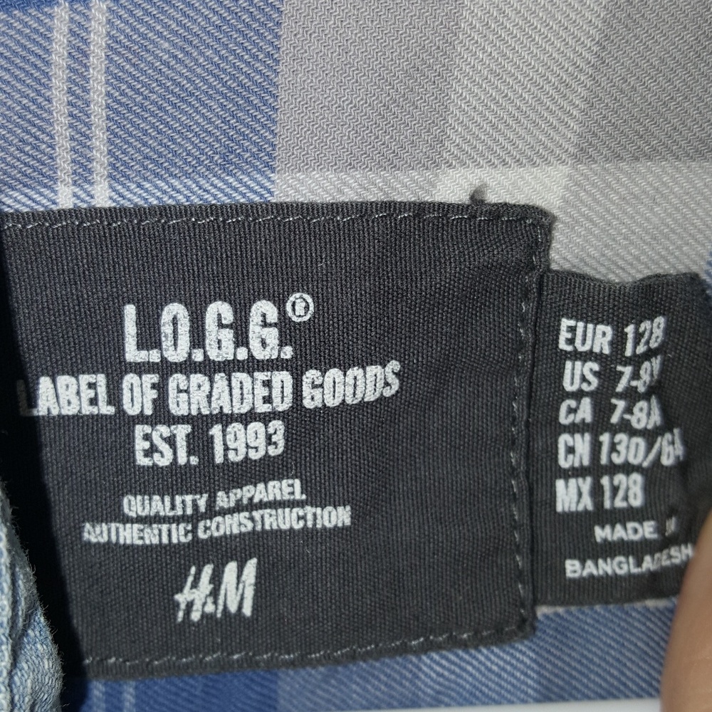 H&M Kids Plaid Shirt with Embroidery - Picture 3 of 3